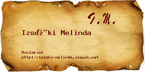 Izsáki Melinda névjegykártya