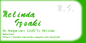 melinda izsaki business card